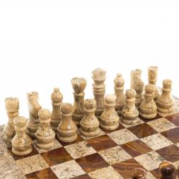 Шахматы &amp;quot;Дебют&amp;quot; доска 30х30 см оникс ракушечник