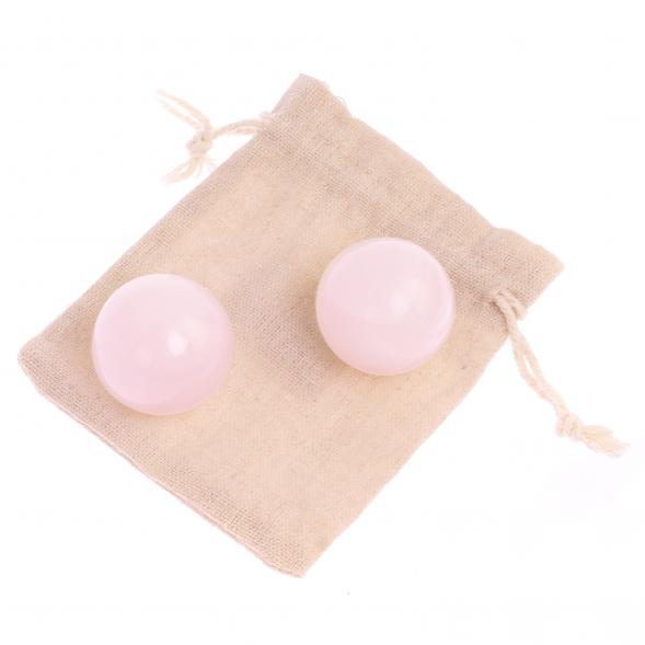 Шары для массажа 3,8 см из розового оникса 126346