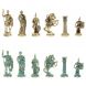 Шахматы &amp;quot;Римские войны&amp;quot; фигуры бронза / патина 44х44 см мрамор змеевик 128382