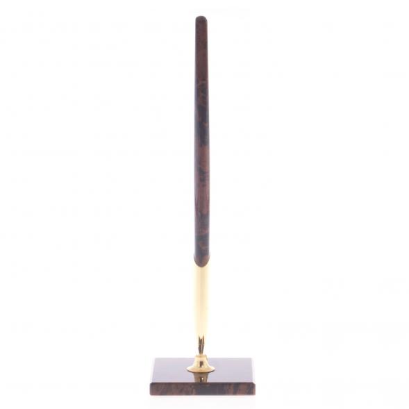 Ручка из обсидиана на подставке коричневая 122040