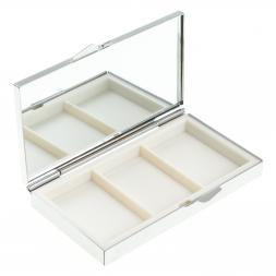 Таблетница на 3 отделения камень лабрадор цвет серебро