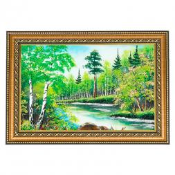 Картина &amp;quot;Летний пейзаж&amp;quot; багет 24х34 см, каменная крошка