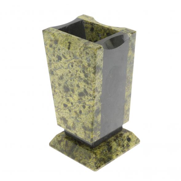 Карандашница из змеевика 6,5х6х11,5 см 129691