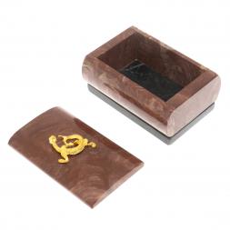 Шкатулка "Ящерица" из лемезита 9х6,5х5 см