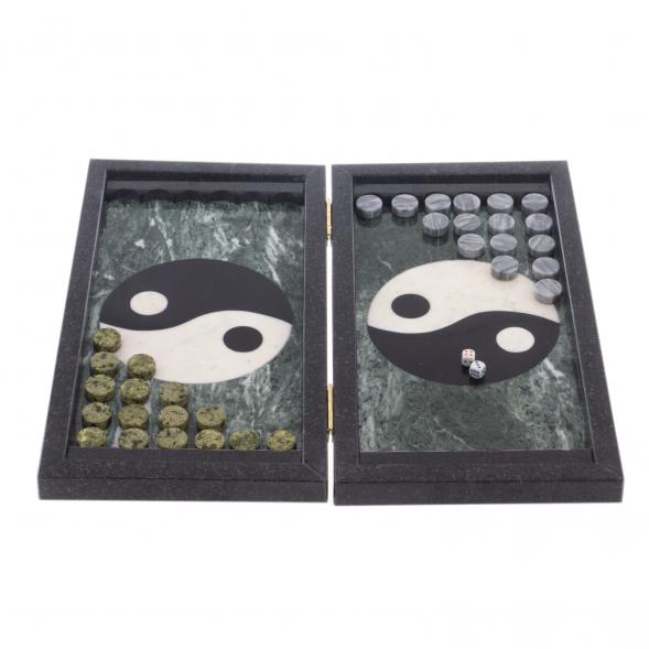 Настольные нарды &amp;quot;Инь-Янь&amp;quot; из натурального камня 122128