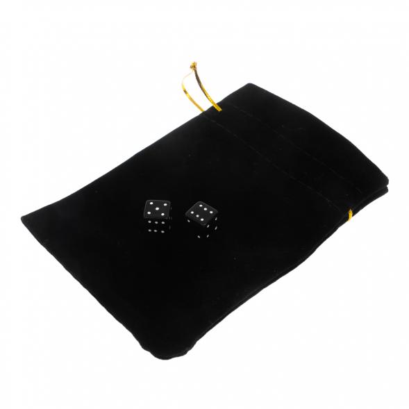 Кубики зарики 1 см из черного обсидиана 2 шт 122041