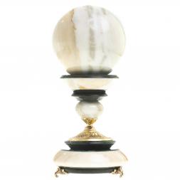 Сувенир шар антистресс "Слон" мрамор, змеевик, бронза