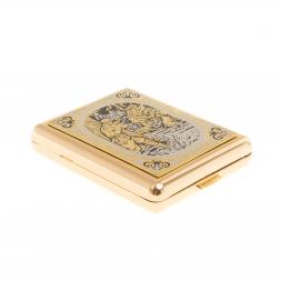 Портсигар с гравюрой &amp;quot;Охота&amp;quot; Златоуст