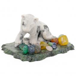 Сувенир фигурка "Тигренок сидит" из мрамолита