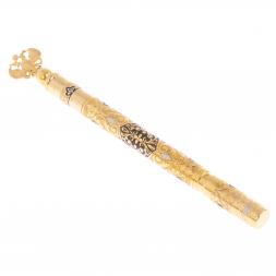 Подарочная шариковая ручка &amp;quot;Герб РФ&amp;quot; с черной эмалью Златоуст