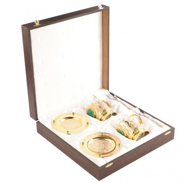 Чайный набор &amp;quot;Малахитовый&amp;quot; на 2 персоны 118750