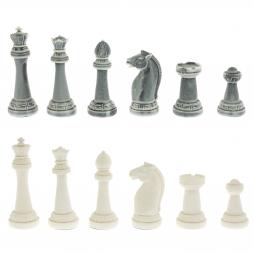 Шахматы подарочные "Стаунтон" 44х44 см мрамор / змеевик