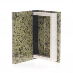Шкатулка в виде книги "Книжка" камень змеевик 13х17,5х4 см