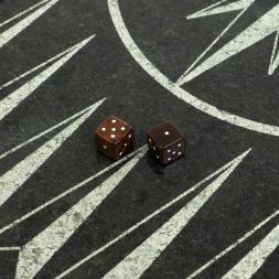 Кубики зарики 1 см из коричневого обсидиана 2 шт