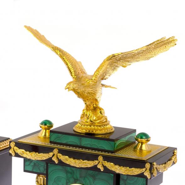 Письменный набор из малахита &amp;quot;Орел&amp;quot; Златоуст 125281