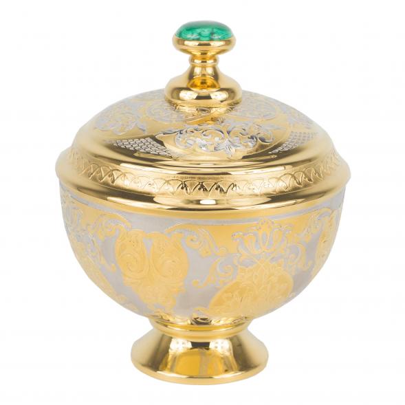 Сахарница металлическая &amp;quot;Малахит&amp;quot; в подарочной коробке Златоуст 117871