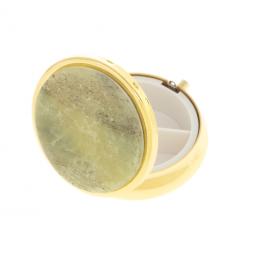 Таблетница на 3 отсека желтый апатит цвет золото