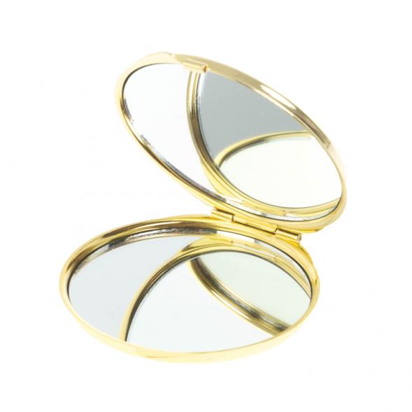 Зеркальце круглое из нефрита цвет золото 128058