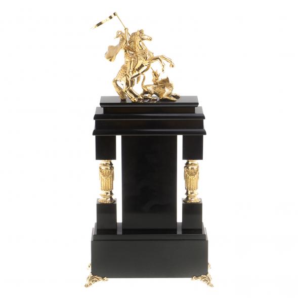 Часы &amp;quot;Георгий Победоносец&amp;quot; большие офиокальцит бронза 124558