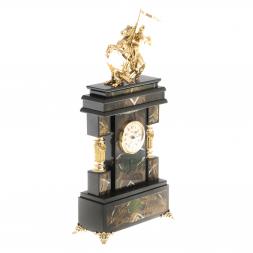 Часы &amp;quot;Георгий Победоносец&amp;quot; большие офиокальцит бронза