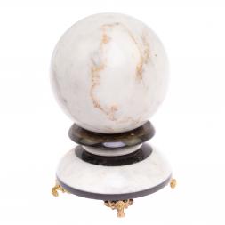 Сувенир &amp;quot;Шар Антистресс&amp;quot; из белого мрамора 10 см