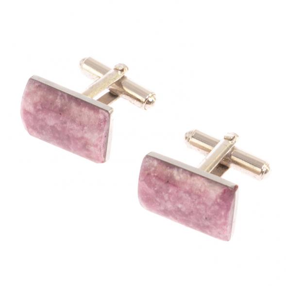 Запонки камень турмалин прямоугольные 126507