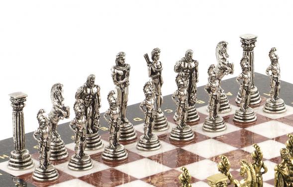 Шахматы &amp;quot;Греко-Римская война&amp;quot; 32х32 см лемезит мрамор 120802