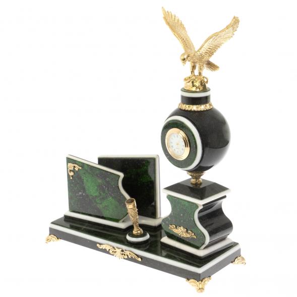 Набор с визитницей &amp;quot;Орел&amp;quot; змеевик 129824