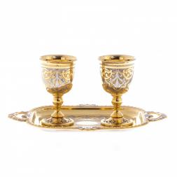 Набор для ликёра "Дуэт" 2 рюмки на подносе Златоуст