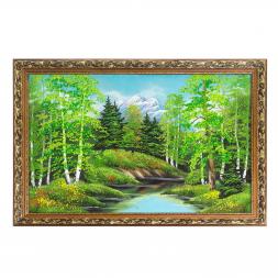 Картина &amp;quot;Летний пейзаж&amp;quot; багет 46х66 см, каменная крошка