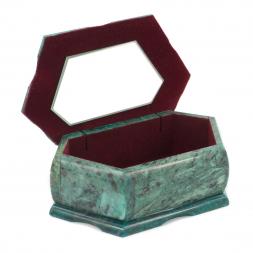 Шкатулка с рисунком из камня "Летний пейзаж" 17х10,5х7 см