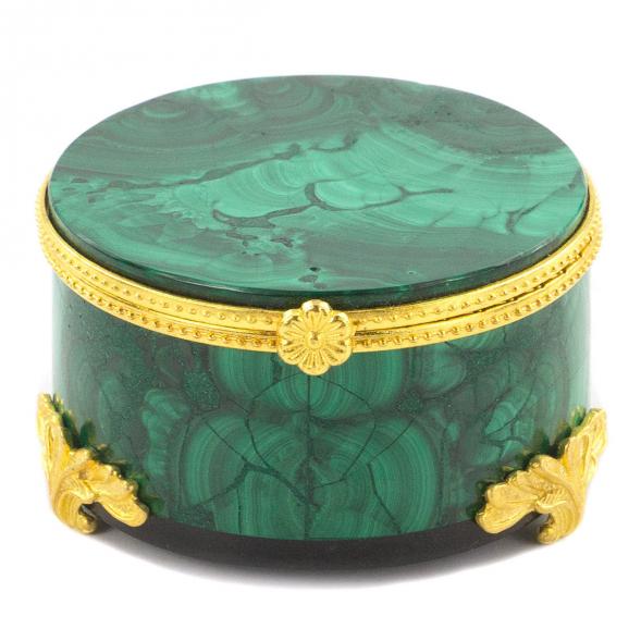 Шкатулка из малахита &amp;quot;Подарок&amp;quot; 6х6х3,5 см 120478