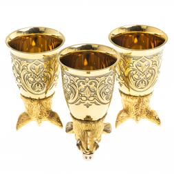 Стопки перевертыши &amp;quot;Кабан&amp;quot; 70 мл 3 шт в подарочной упаковке Златоуст