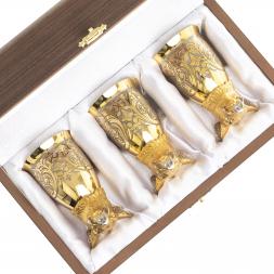 Стопки перевертыши &amp;quot;Кабан&amp;quot; 70 мл 3 шт в подарочной упаковке Златоуст