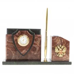 Настольная визитница &amp;quot;Щит&amp;quot; из лемезита