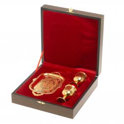 Набор из двух рюмок на подносе "Ликерный" 60 мл Златоуст