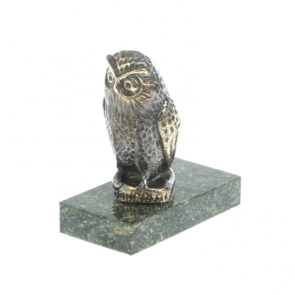 Статуэтка &amp;quot;Филин&amp;quot; из бронзы и змеевика 117946