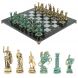 Шахматы &amp;quot;Древний Рим&amp;quot; фигуры бронза / патина 44х44 см серый мрамор 128387