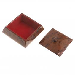 Шкатулка квадратная камень обсидиан коричневый 11,5х11,5х7,5 см