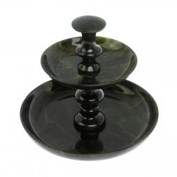 Ваза-фруктовница из нефрита 20х20х17 см