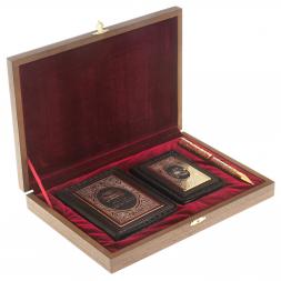 Подарочный набор "Автомобилист" обложка для автодокументов, визитница и ручка с гравюрой Златоуст