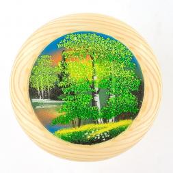 Тарелка декоративная "Лето" 15 см каменная крошка