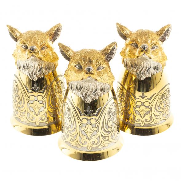 Стопки перевертыши &amp;quot;Лиса&amp;quot; 70 мл 3 шт Златоуст 123643