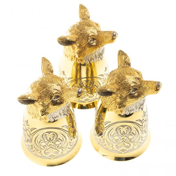 Стопки перевертыши &amp;quot;Лиса&amp;quot; 70 мл 3 шт Златоуст 123643