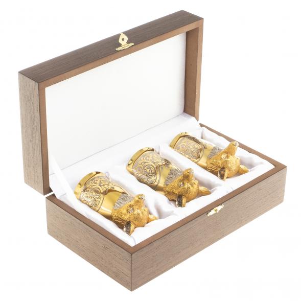 Стопки перевертыши &amp;quot;Лиса&amp;quot; 70 мл 3 шт Златоуст 123643