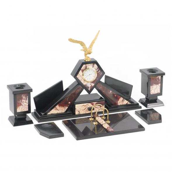 Настольный набор из яшмы &amp;quot;Орел&amp;quot; 114014