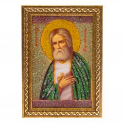 Икона "Серафим Саровский" рамка багет 13х18 см