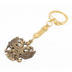 Брелок герб России бронза