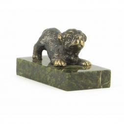 Статуэтка из бронзы и змеевика &amp;quot;Собачка малая №4&amp;quot;