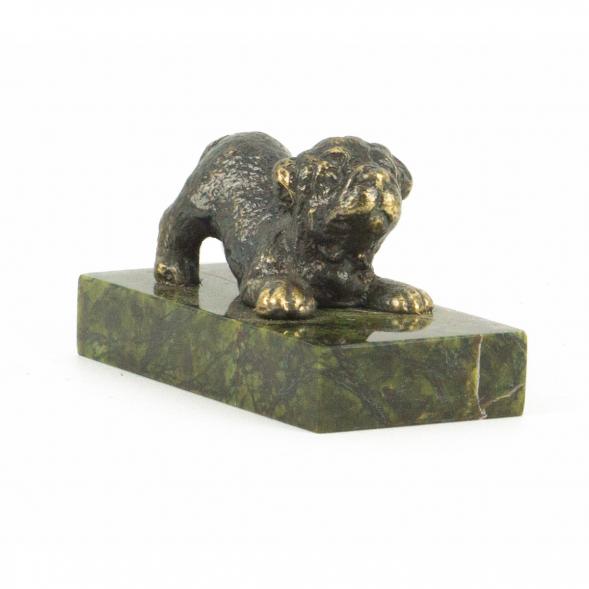 Статуэтка из бронзы и змеевика &amp;quot;Собачка малая №4&amp;quot; 118618